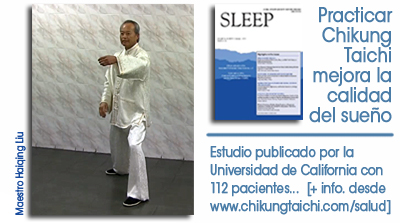 Ilustración sobre los beneficios del Tai Chi para la calidad del sueño